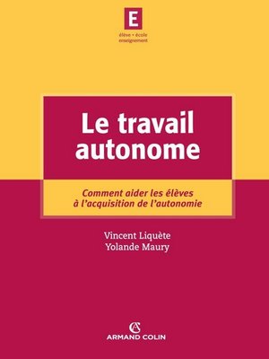 cover image of Le travail autonome